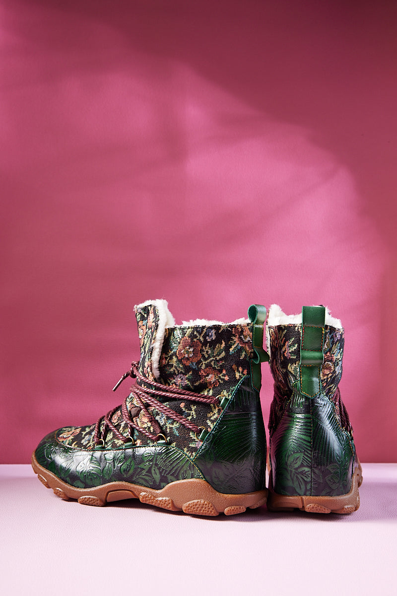 Vicconfy | Holiday Errands Leather Combat Boots