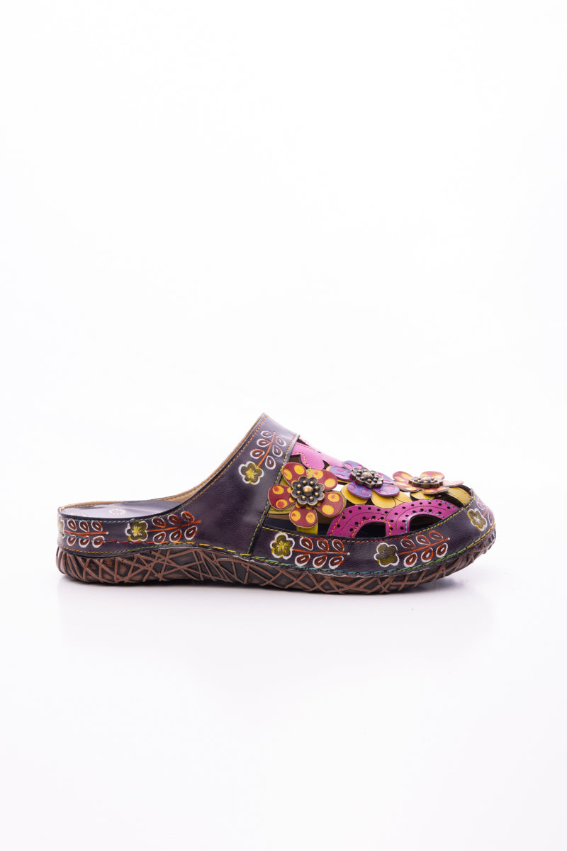 Vicconfy | BRICKELL TROPICAL CUT-OUT LEATHER SANDAL