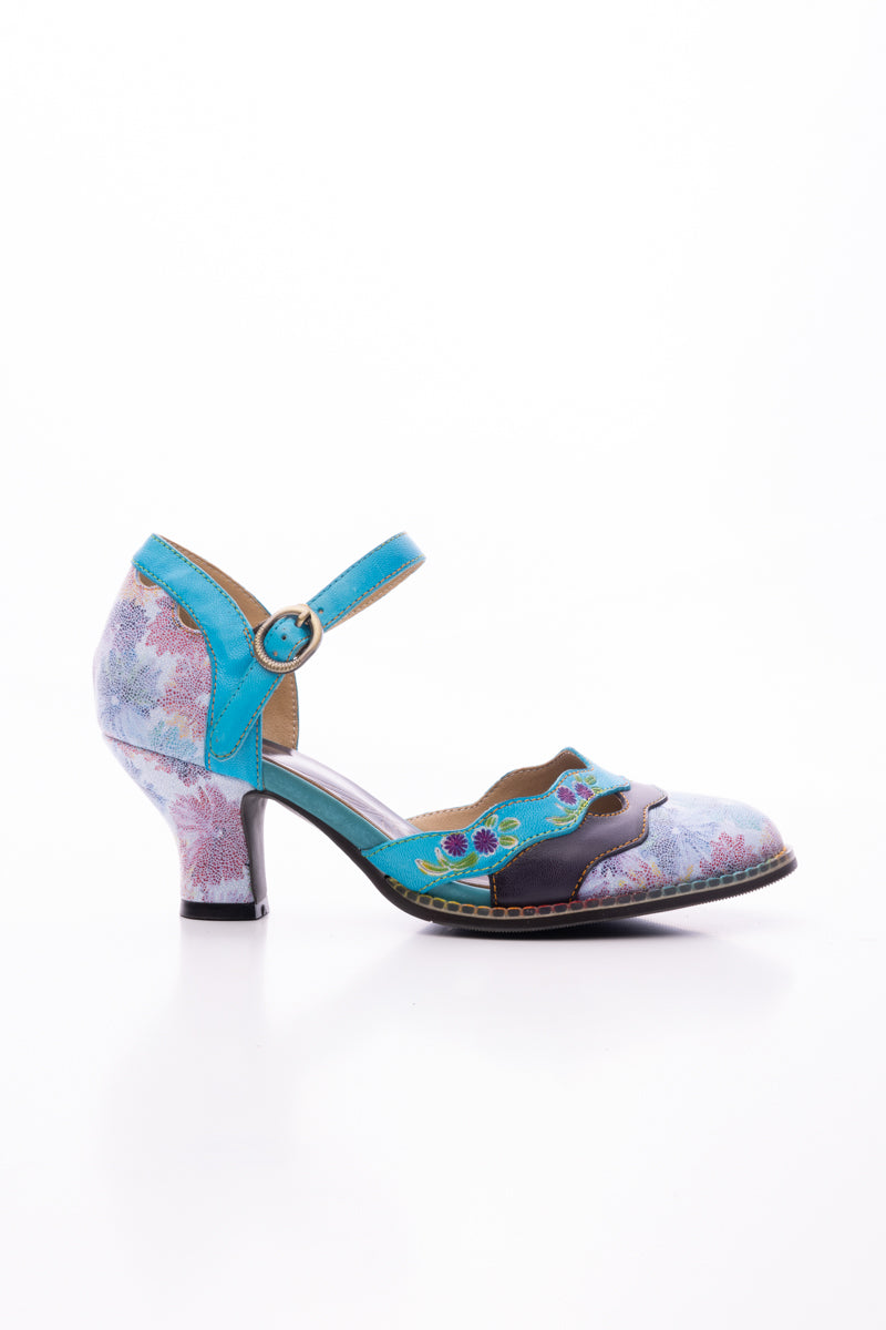 Vicconfy | NAYA FLORAL LEATHER PUMP