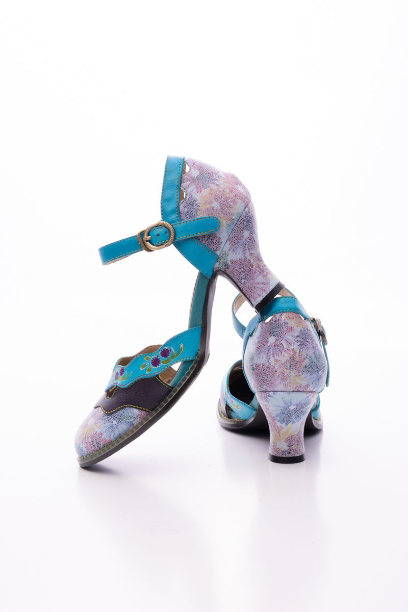 Vicconfy | NAYA FLORAL LEATHER PUMP