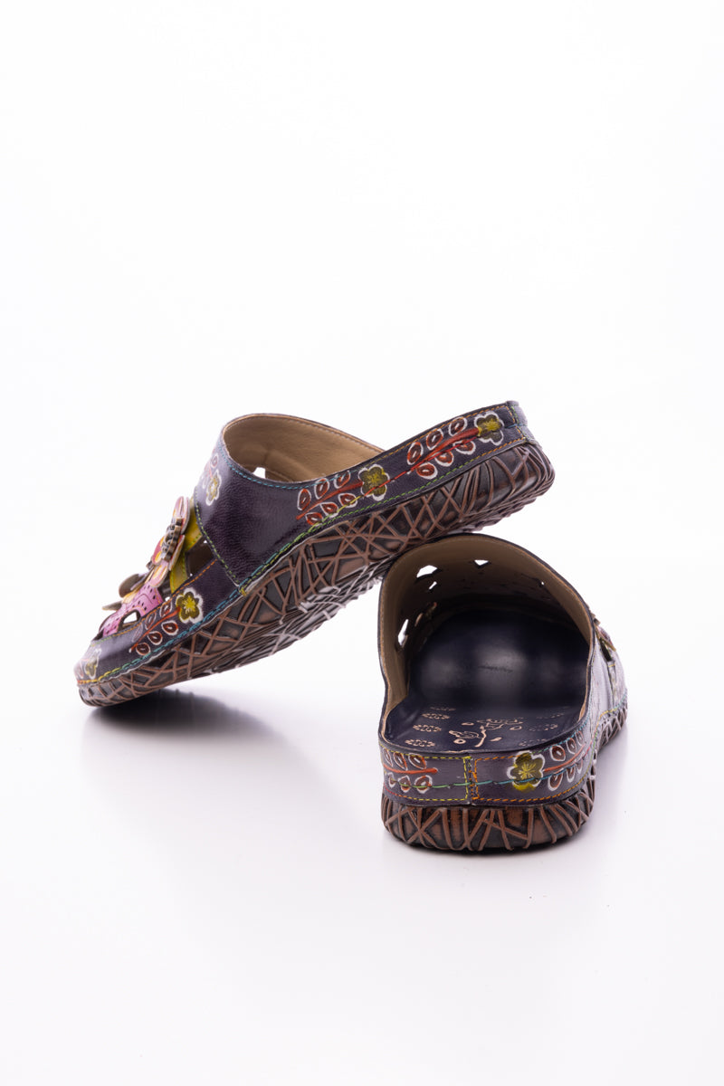 Vicconfy | BRICKELL TROPICAL CUT-OUT LEATHER SANDAL