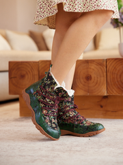 Vicconfy | Holiday Errands Leather Combat Boots