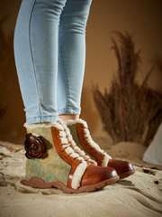 Vicconfy | Wildrose Shearling Leather Combat Boots