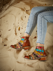 Vicconfy | Show Off Treasure Leather Ankle Boots
