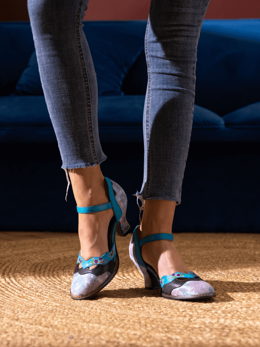 Vicconfy | NAYA FLORAL LEATHER PUMP