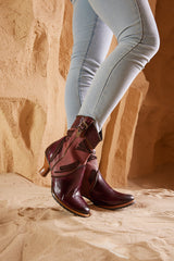 Vicconfy | Bassett Embroidered Leather Ankle Boots