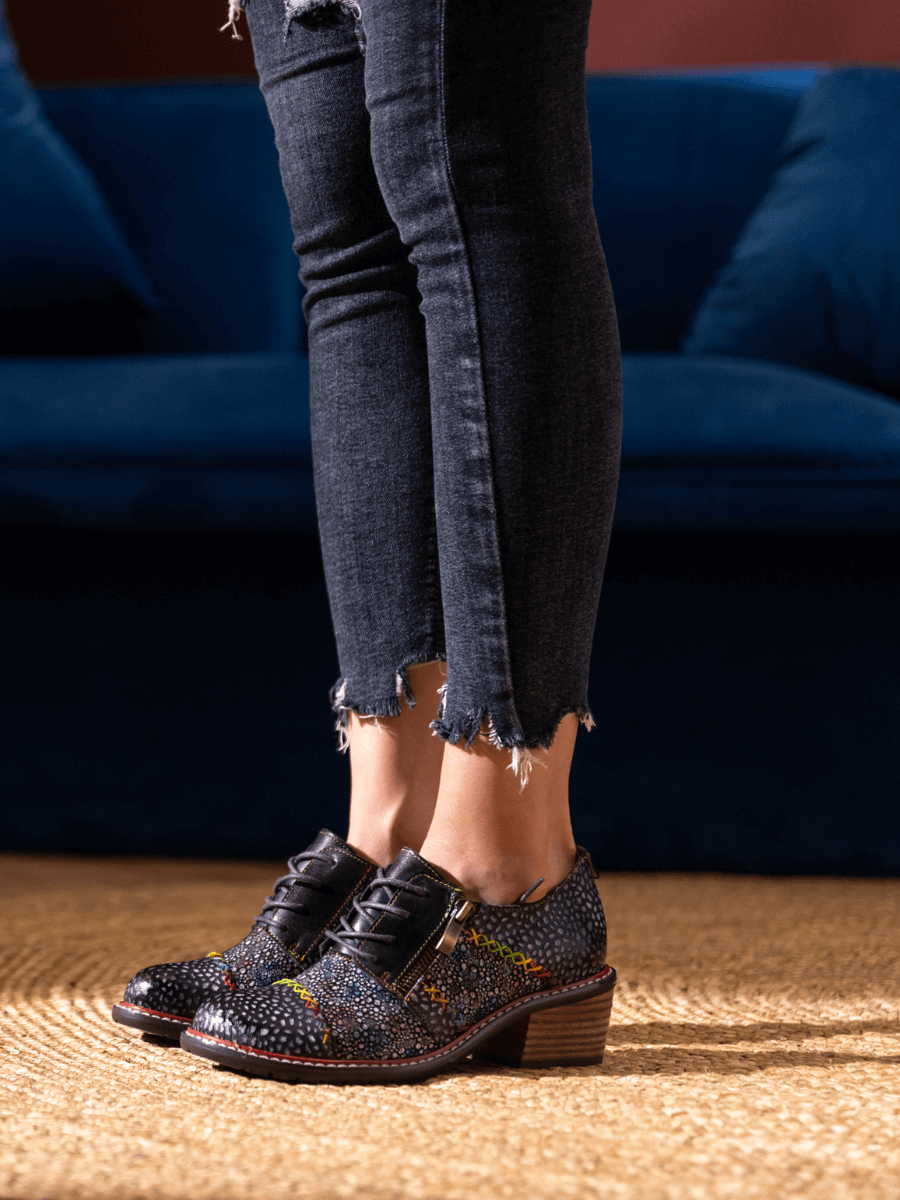 Vicconfy | JOCELYNN GALAXY LEATHER OXFORD