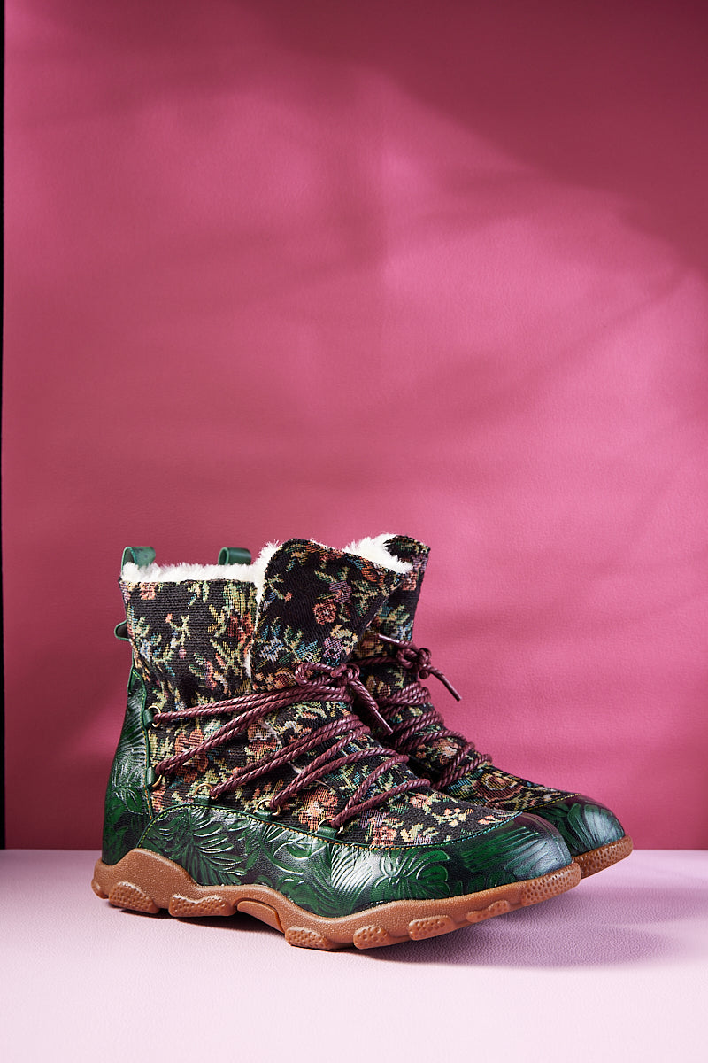 Vicconfy | Holiday Errands Leather Combat Boots