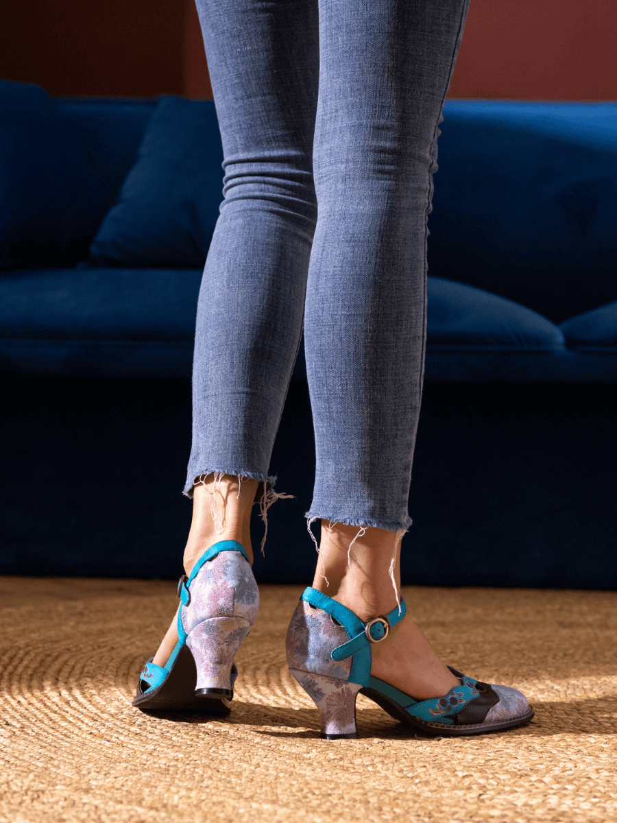 Vicconfy | NAYA FLORAL LEATHER PUMP
