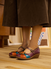 Vicconfy | Soleil Luzia Floral Leather Mary Jane