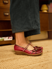 Vicconfy | Menton Dream Floral Leather Mary Jane