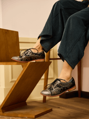 Vicconfy | Chantelle Floral Leather Oxford
