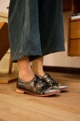 Vicconfy | Chantelle Floral Leather Oxford