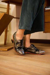 Vicconfy | Chantelle Floral Leather Oxford