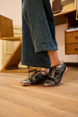 Vicconfy | Chantelle Floral Leather Oxford